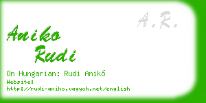 aniko rudi business card